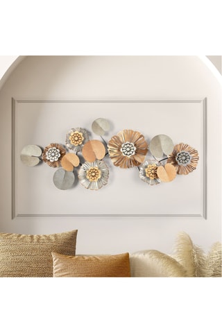 Acessório de parede decoração em metal - 111 x 9 x 47 cm