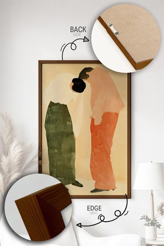 Cuadro de madera - Beige - 33 x 48 cm