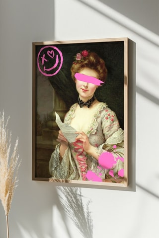 Cuadro de madera - Beige - 33 x 48 cm