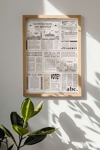 Cuadro de madera - Madera - 33 x 48 x 2 cm