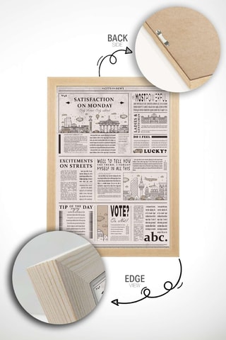 Cuadro de madera - Madera - 33 x 48 x 2 cm