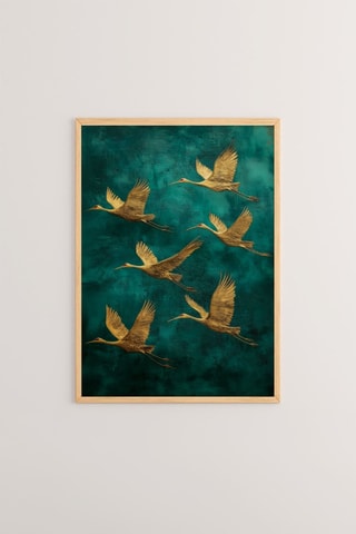 Tableau en bois - Vert - 33 x 48 cm