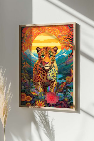 Tableau en bois - Orange - 33 x 48 x 2 cm