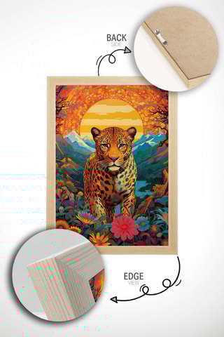 Tableau en bois - Orange - 33 x 48 x 2 cm