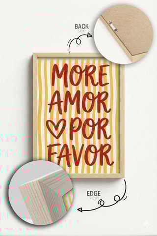 Cuadro de madera - Amarillo - 33 x 48 cm