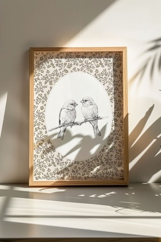 Tableau en bois - Beige - 33 x 48 cm