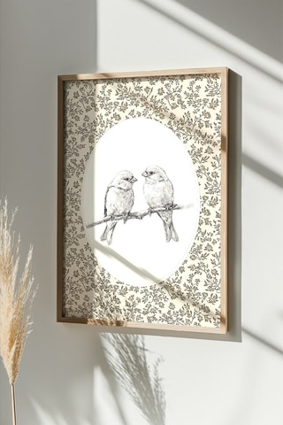 Tableau en bois - Beige - 33 x 48 cm