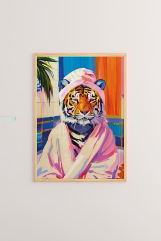 Tableau en bois - Orange - 33 x 48 cm