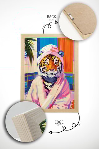 Tableau en bois - Orange - 33 x 48 cm