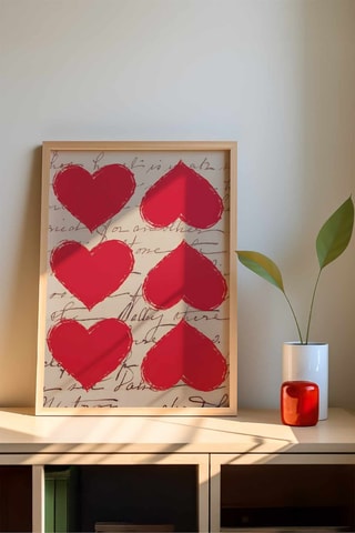 Cuadro de madera - Rojo - 33 x 48 cm