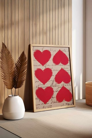 Cuadro de madera - Rojo - 33 x 48 cm