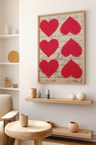 Cuadro de madera - Rojo - 33 x 48 cm