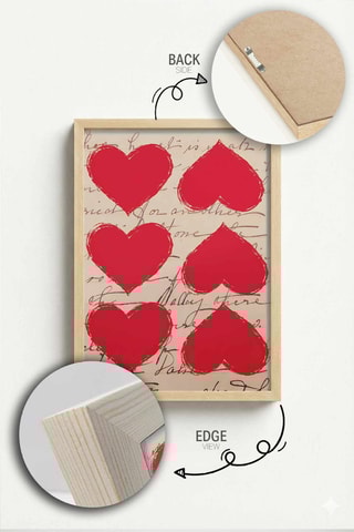 Cuadro de madera - Rojo - 33 x 48 cm