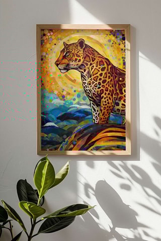 Tableau en bois - Jaune - 33 x 48 x 2 cm