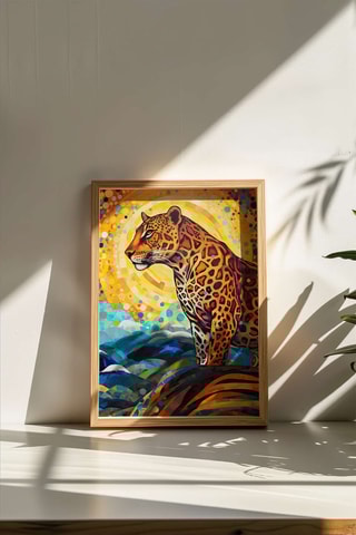 Tableau en bois - Jaune - 33 x 48 x 2 cm