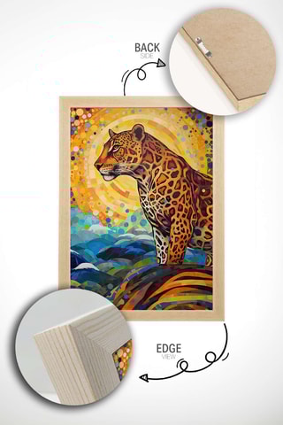 Tableau en bois - Jaune - 33 x 48 x 2 cm