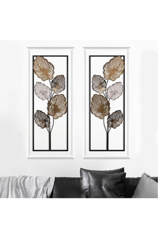 2 paneles decorativos murales - 32 x 4 x 90 cm