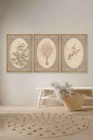 3 cuadros de madera - Beige - 50 x 70 cm