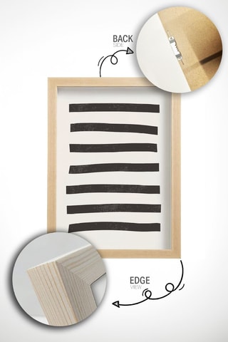 3 cuadros de madera - Negro - 50 x 70 x 2 cm