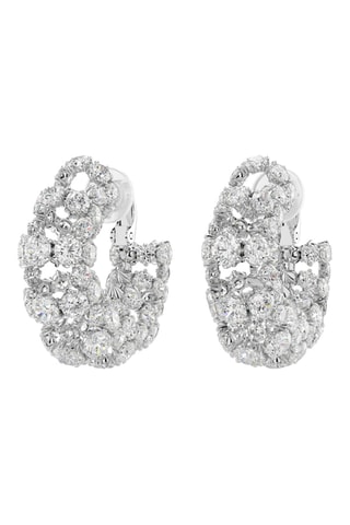 Créoles Constella - Blanc et argenté