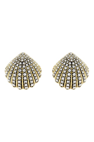 Boucles d’oreilles ornées de cristaux Swarovski - Plaqué or jaune