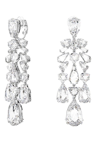 Boucles d’oreilles ornées de cristaux Swarovski - Blanc