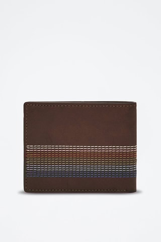 Portefeuille en cuir Cillian Traveler Brown Multi - Marron