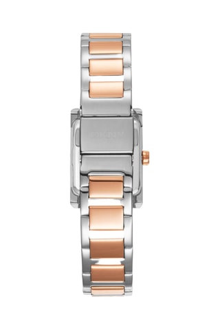 Montre à quartz en acier - Doré rose et argenté