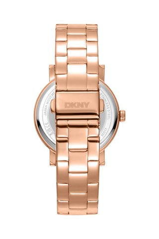 Montre à quartz en acier Logo - Doré rose et argenté