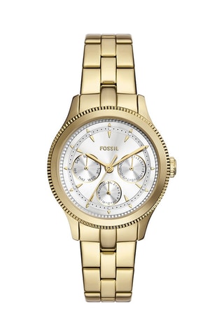 Relógio de quartzo em aço - Dourado e branco