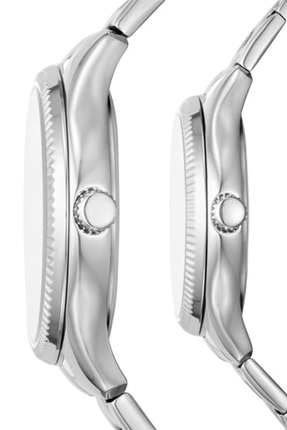 Coffret 2 montres à quartz en acier Rye - Argenté et noir