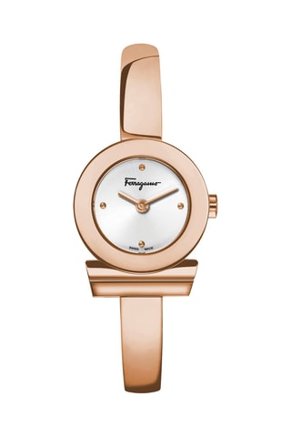 Montre à quartz en acier Fabriquée en suisse - Doré rose et argenté