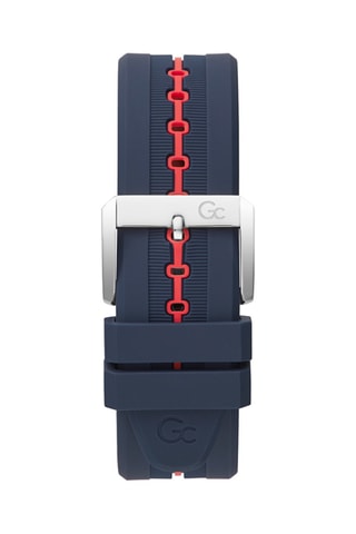 Relógio de quartzo em silicone - Cronógrafo - Azul-marinho e vermelho