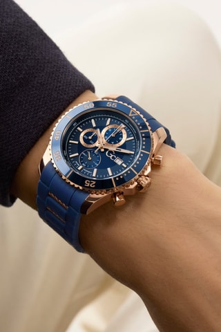 Montre en silicone - Tachymètre - Bleu