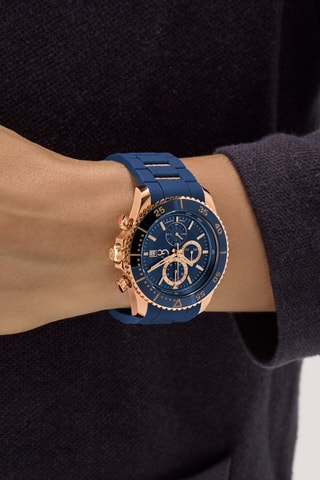 Montre en silicone - Tachymètre - Bleu