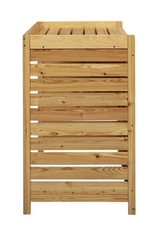 Cubierta de aire acondicionado exterior de madera