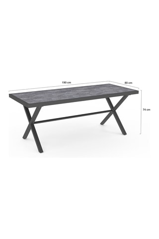 Mesa de jardín Athéna - 190 x 74 x 90 cm