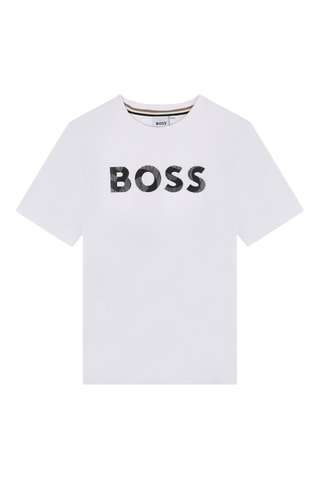T-shirt Regular - Wit en Zwart - Boss