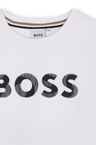 T-shirt Regular - Wit en Zwart - Boss