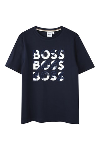 T-shirt Regular Fit - Marineblauw - Boss