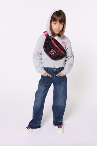 Sweater met Capuchon - Gemêleerd Grijs - Hugo