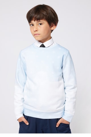 Sweater - Hemelsblauw en Wit - Boss