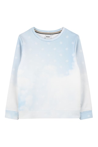 Sweater - Hemelsblauw en Wit - Boss