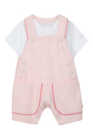 T-shirt en Tuinbroek - Poederroze en Wit- Boss