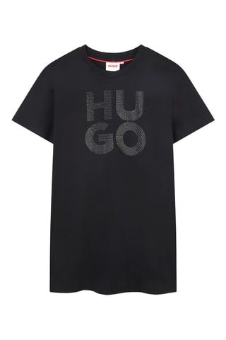 Biologisch Katoenen Shirtjurk - Zwart en Antraciet - Hugo