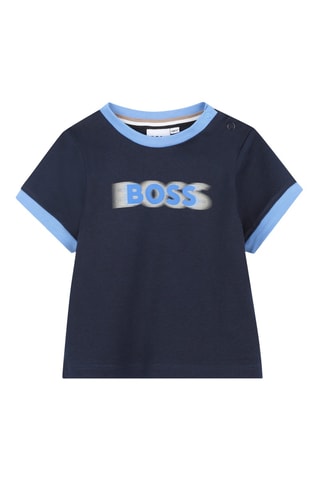 T-shirt - Marineblauw - Boss