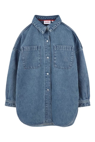 Biologisch Katoenen Spijkerblouse - Blauw - Hugo