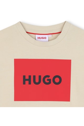 Biologisch Katoenen T-shirt - Beige - Hugo