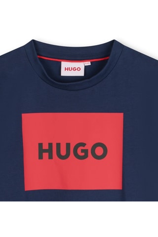 Biologisch Katoenen T-shirt - Marineblauw - Hugo