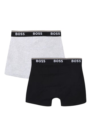 2 Boxers - Zwart en Gemêleerd Lichtgrijs - Boss